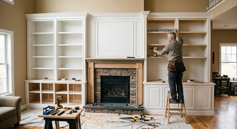 Fireplace Shelves Installation in Annapolis, MD